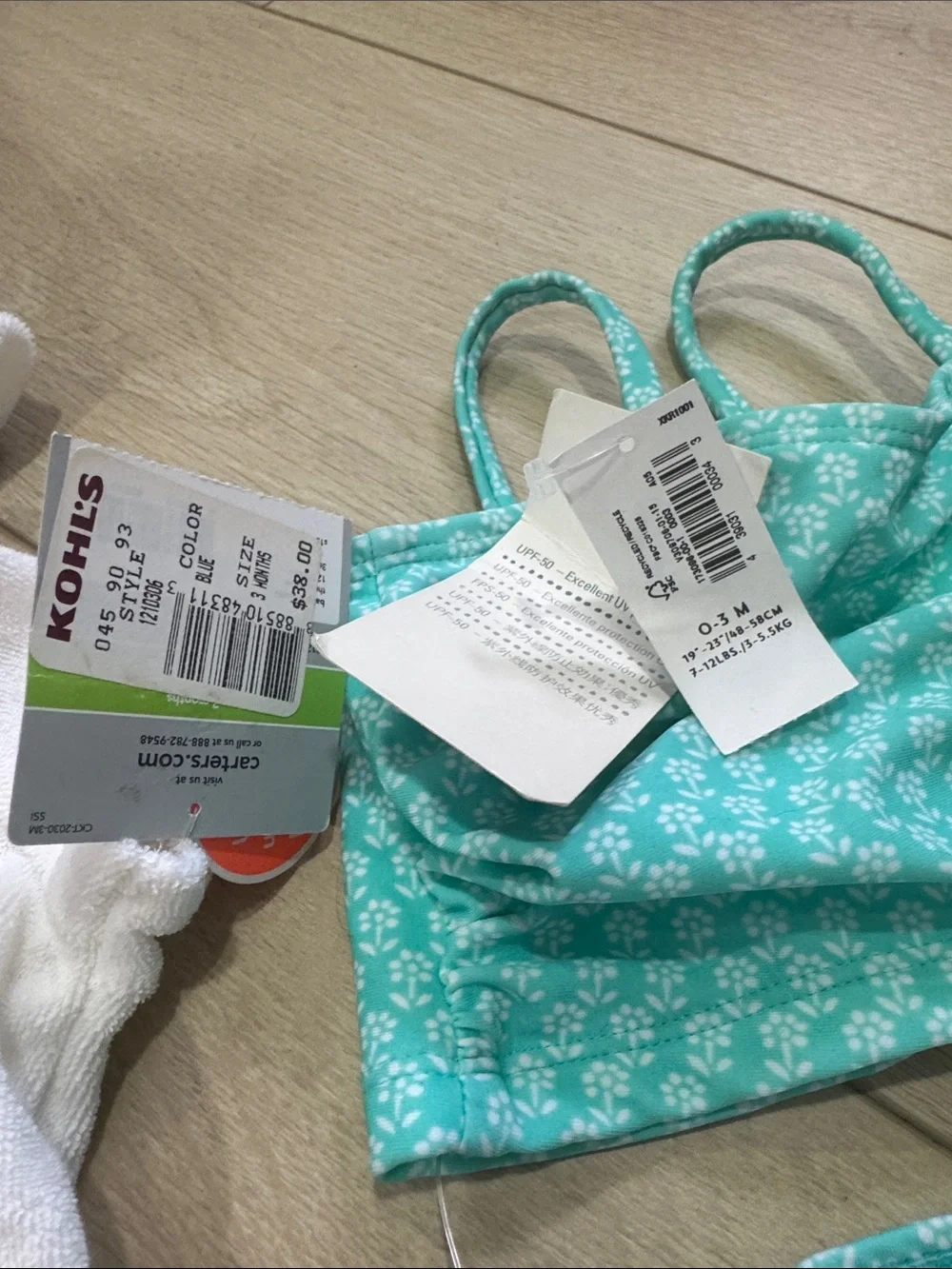 3 month baby girl swimsuit + coverup